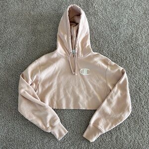 Champion Pink Cropped Hoodie